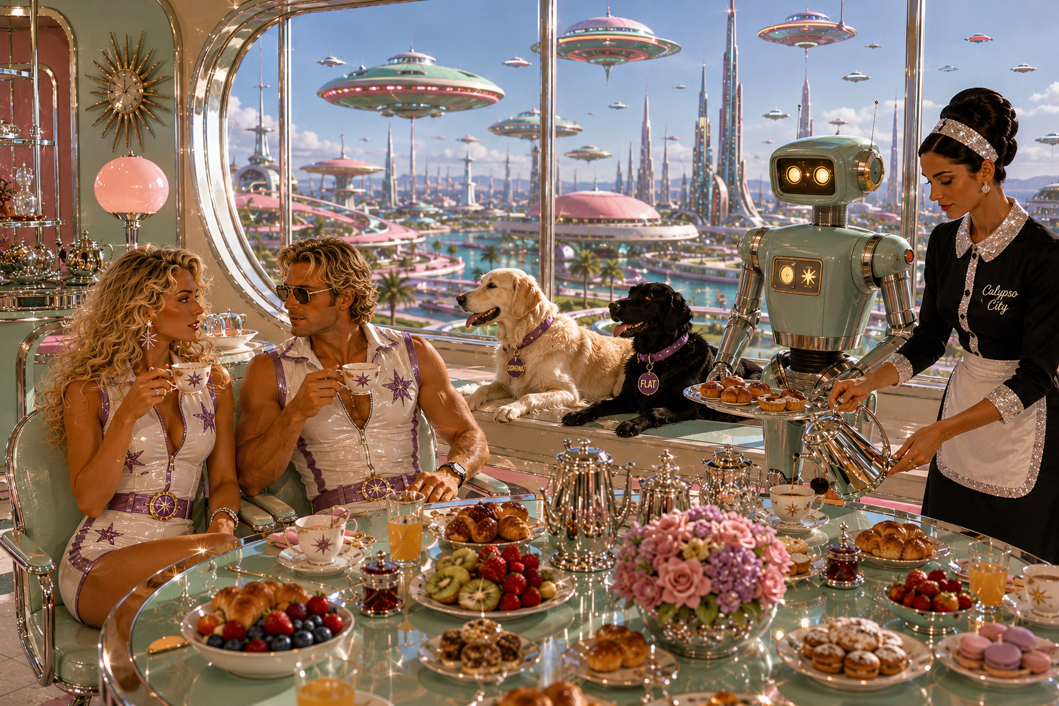 Colazione nella penthouse di Calypso City